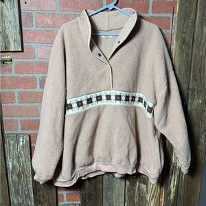 Madewell Fleece Quarter Snap Pullover